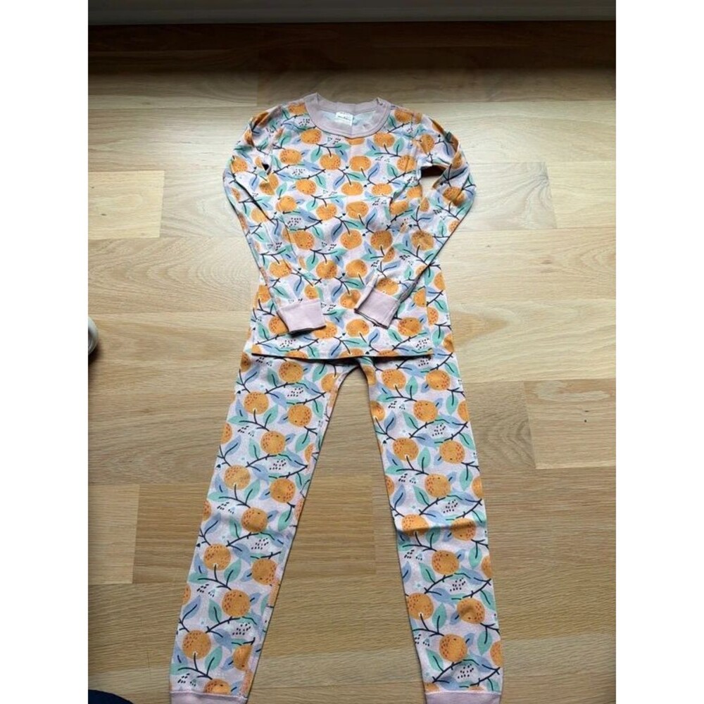 Hanna Andersson girls pink pajamas size 6 - 7